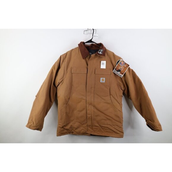 Deadstock Vtg Y2K Carhartt Mens 48T Arctic Canvas Chore Barn Jacket Brown USA